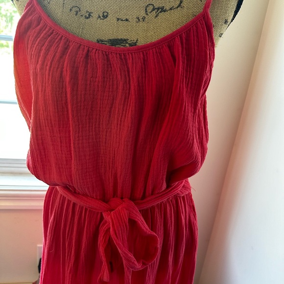 Nordstrom Socialite Belted Midi Summer Dress With Pockets. Size Large. NWT. - Picture 3 of 11